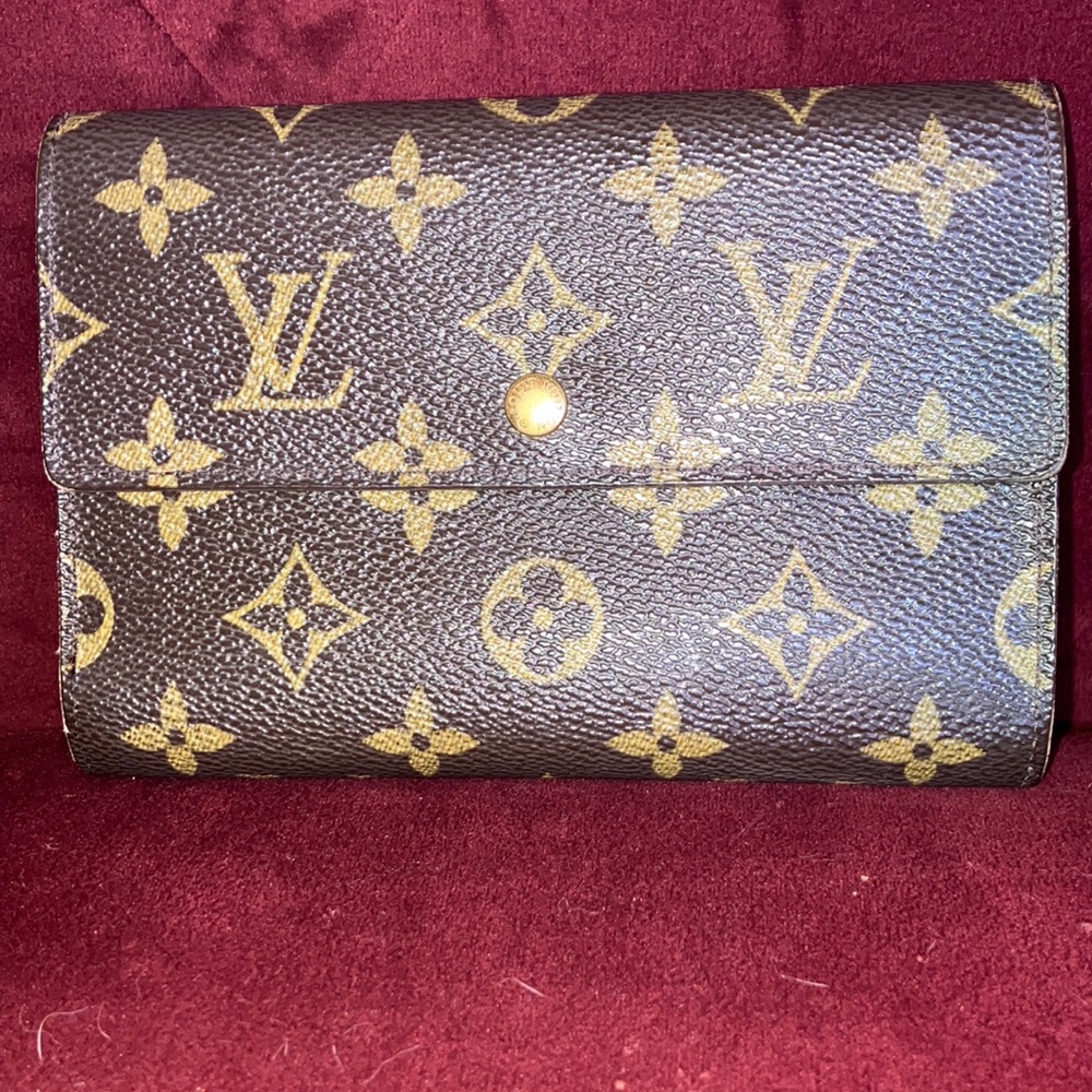 Louis Vuitton Brown and Gold Monogram Wallet